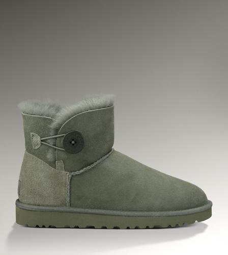 Ugg Outlet Bailey Button Mini Grey Boots 351860