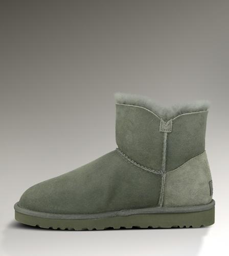 Ugg Outlet Bailey Button Mini Grey Boots 351860