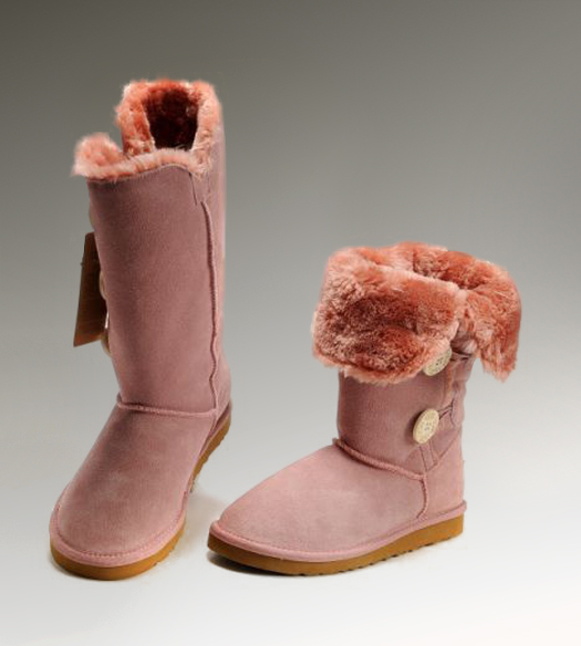 Ugg Outlet Bailey Button Triplet Pink Boots 872693