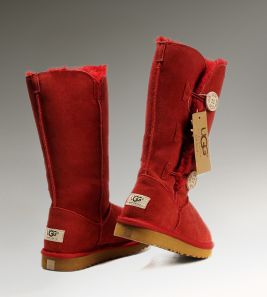 Ugg Outlet Bailey Button Triplet Red Boots 130467