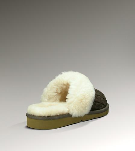 Ugg Outlet Cozy Knit Chocolate Slippers 257834