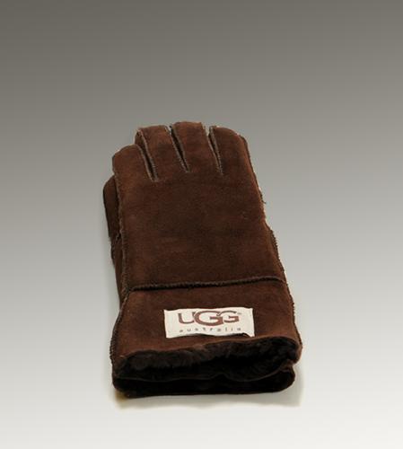 Ugg Outlet Turn Cuff Chocolate Glove 190524